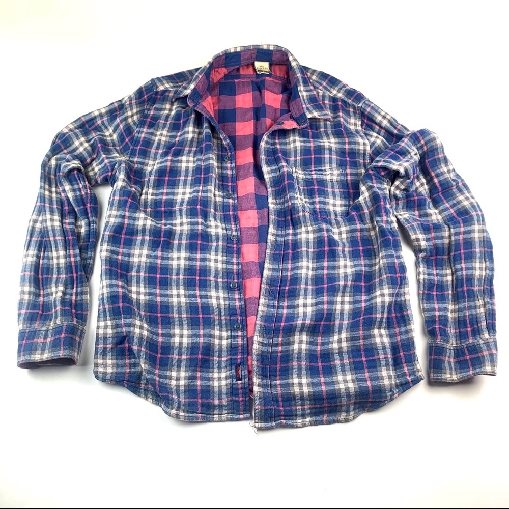 Faherty Flannel Reversible Long Sleeve Button Down Soft 100% Cotton XL